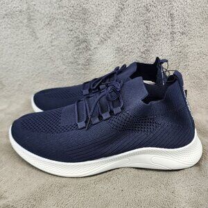Members Only Shoes Mens Size 10 Navy Blue Knit Mesh Lace Up Sneakers *NWT*